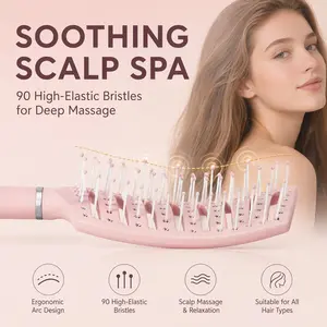 Women's High Crown Hair Comb, Volumizing Long Hair Styling Brush, Scalp Massage Large Bent Comb, Ideal for Curly Hair Cleaning