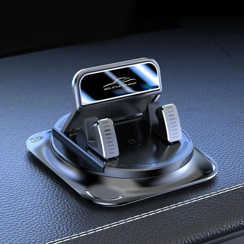 Universal 360° Rotation Car Phone Mount - Dashboard Phone Holder for All Smartphones  Mech Style Car Phone Stand, Anti-Slip Dash Mount for Safe Driving & Navigation  Adjustable Car Phone Holder, One-Step Installation, No Blocking View, All Vehicles Fit