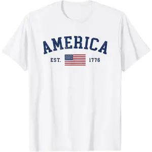 American Flag USA United States of America US 4th of July T-Shirt
