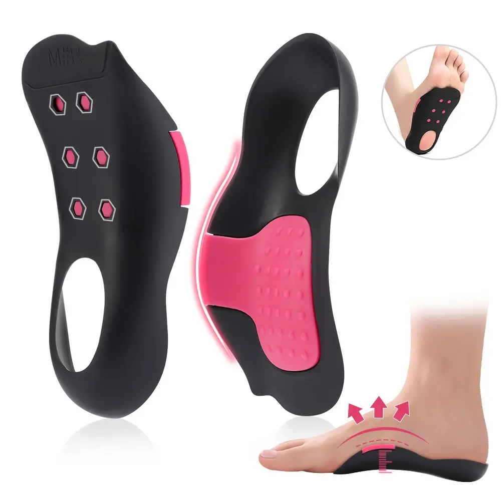 Arch Support Pads 1 Pair, Adjustable Height Insertable Arch Insoles, Heel Arch Support Inserts for Flat Feet, Plantar Fasciitis, Comfortable & Durable
