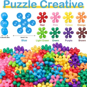 Building Block Toy Set, Interlocking Solid Plastic Educational Toys, Safe Material, Fine Motor Skills Development, 100/200pcs, Ages 3+perfect as birthday gifts for children and holiday presents for Halloween, Christmas and Thanksgiving boys and girls kids