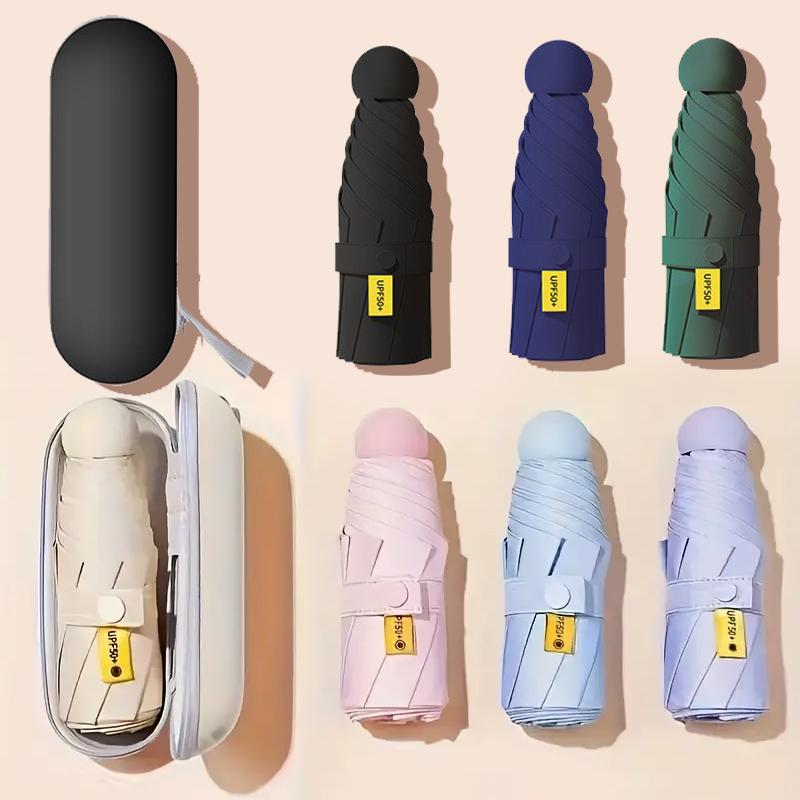 Compact Travel Umbrella, Foldable & Uv Protective Folding Umbrella, Wind Resistant Umbrella, Portable Umbrella for Girls & Women, Perfect Mother's Day Gift, Windproof Folding Umbrella