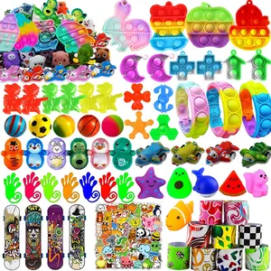128 Pcs Party Favors, Prize Box Toys for Kids Classroom, Treasure Chest, Pinata Fillers, Goodie Bags Stuffers Bulk, Fidget Toys Setfidget toys