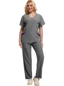 Loose Scrub Suit, Operating Room Scrub Suit Hospital Medical Clothes, Health Center Doctor Nurse Work Clothes, Pet Beauty Two-piece Set