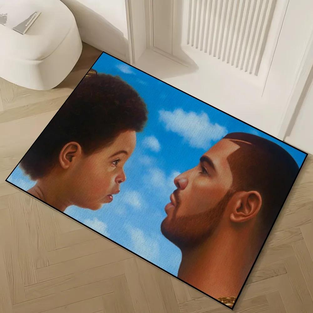 'Rapper Drake For All the Dogs Door Mat Welcome Non-slip Floor Bedroom Kitchen Bath Balcony Hallway Rug Home Decoration Carpet'