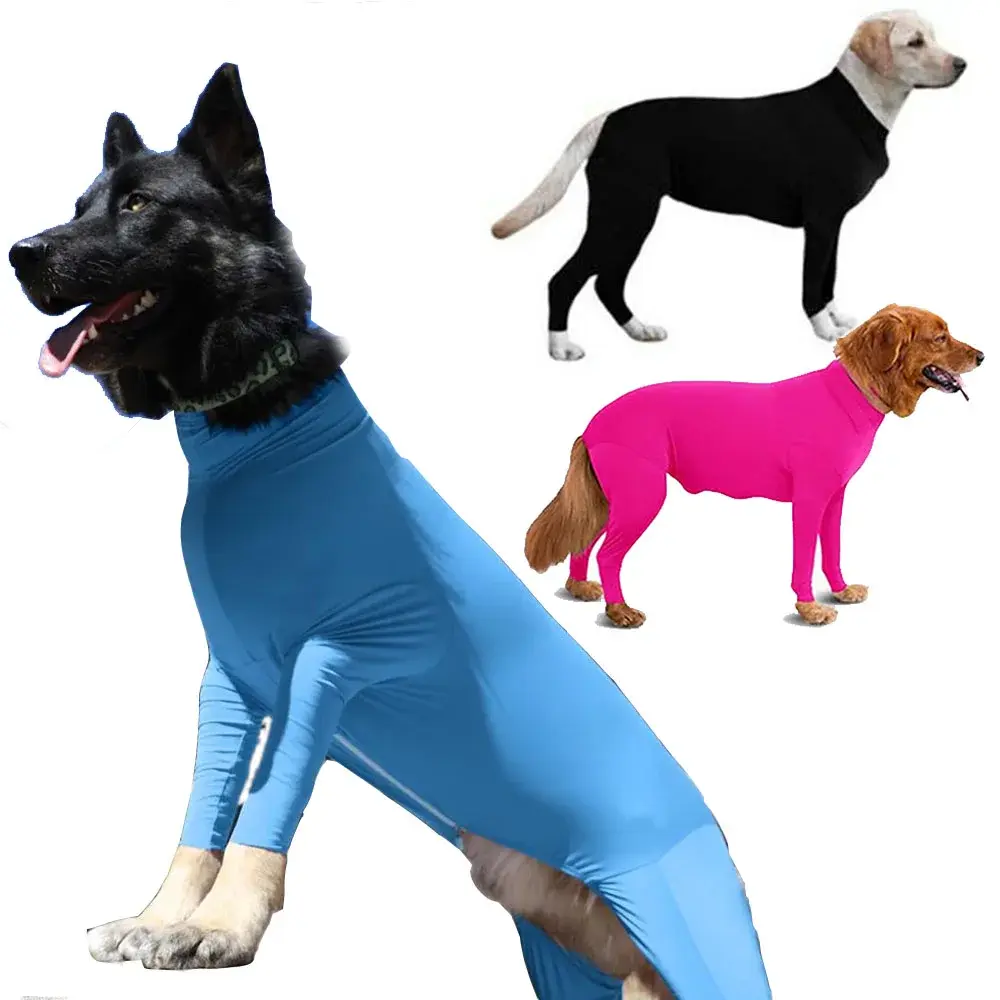 Dog Pajamas Anxiety Calming Onesie - Full Body Shed-Control & Surgery Recovery Suit for Medium to Large Dogs