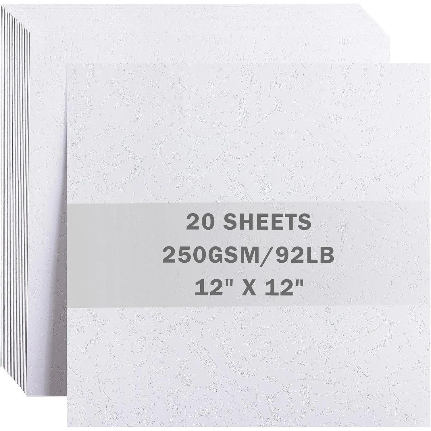 20 Sheets Embossed White Cardstock 12" x 12" 250gsm/92lb Construction Paper |  Cover Card Stock Double-sided Heavyweight Thick Paper  for Cricut, Scrapbook, Crafts, Card Making UAP34DW20
