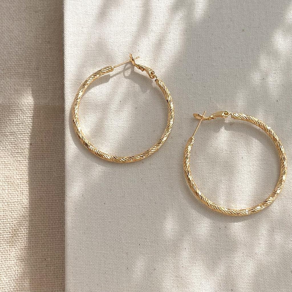 Pair Of  Earrings, Suitable For Women, Elegant Large Circle Design, 925 Silver Color, Hypoallergenic Ear Needles, Suitable For Daily And Vacation Wear, Suitable As Valentine's Day Gift