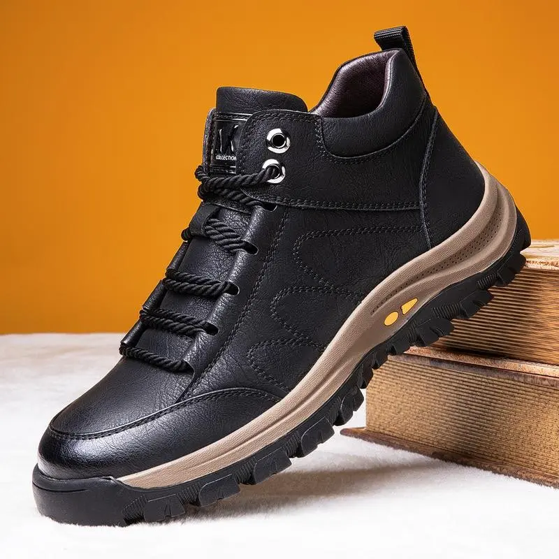 Men's New Fashion Mid-top Casual Shoes Lace-up Outdoor Hiking shoes Running Sneaker Footwear
