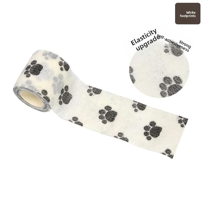 Color cartoon, pet self-adhesive bandage, dog animal foot-wrapping anti-dirt bandage, elastic ankle finger bandage