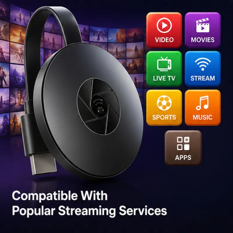Wireless HDMI Adapter, Electronic Gadgets for TV & Projector, Screen Mirroring from Phone/Tablet/Laptop, Miracast, 2.4G WiFi, Plug & Play