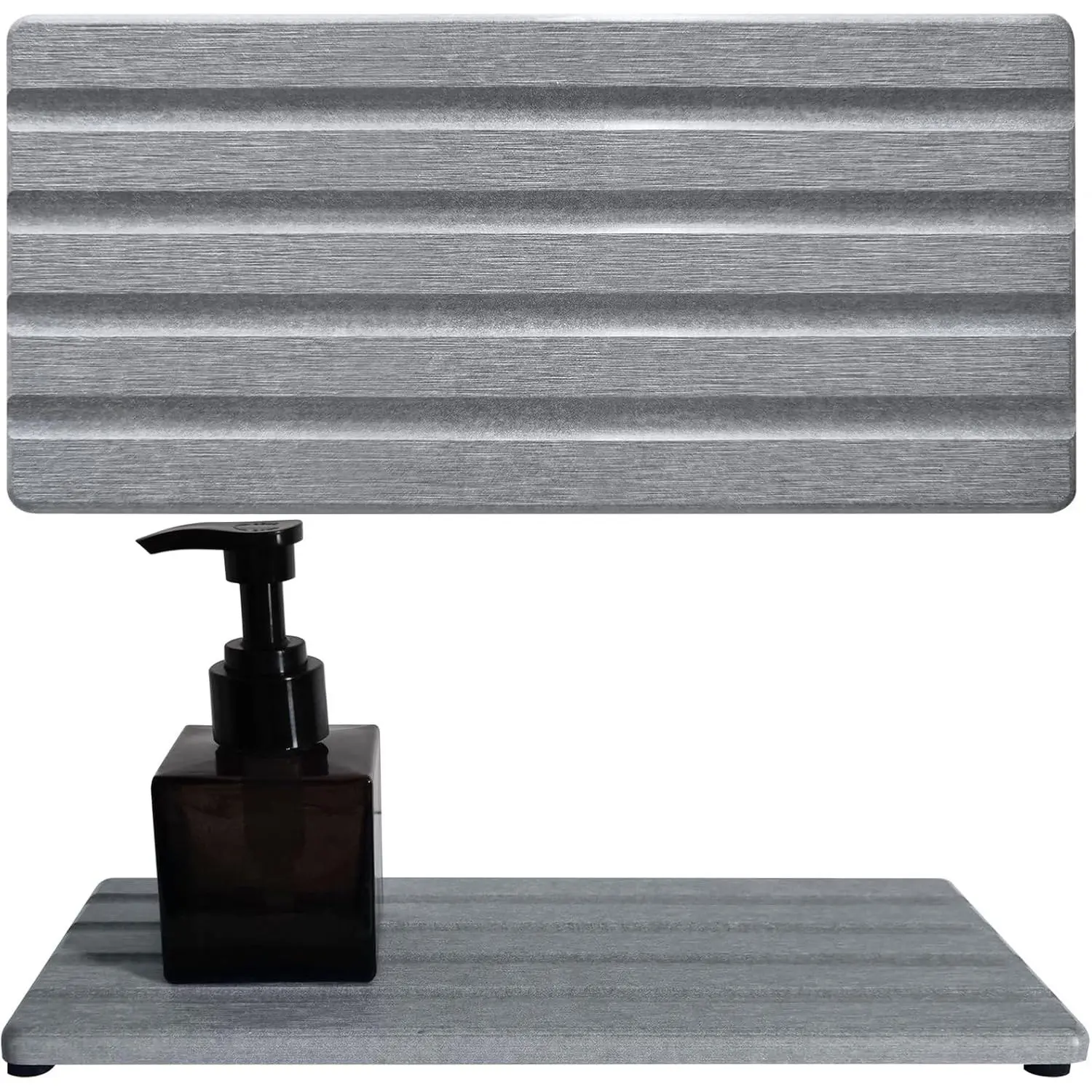 2 count Water Absorbing Stone Trays for Bathroom Sink & Kitchen Counter, -Drying Diatomite Sink ,  Tray, Hand Soap Holder with Anti-Skid Pads (Gray, 8.7" x 4"/22 x 10cm)