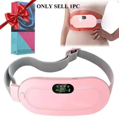 Portable Heating Belly Massage Belt with Built-In Battery, Smart Heating & Vibration for Womb & Stomach Relief, Cordless Heat Pad, Period Heating Pad, Ideal Gift for Girlfriend, Wife, Mother