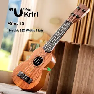 Kids Simulation Ukulele Mini Guitar, Tunable Playable Musical Instrument, Early Music Educational Tool for Toddlers