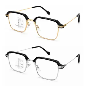 Fashionable 3-Zone Multifocal Reading Glasses for Men Women, Photochromic Reading Glasses Blue Light Readers, Lightweight Eyeglasses for Phone Computer Reading, Work Travel Everyday Wear, +1.00~+3.00 Strengths, SummerVibes