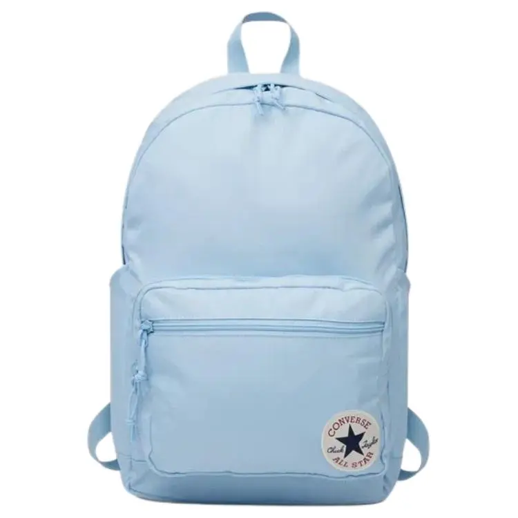 Converse GO 2 Minimalist Casual Backpack for Men and Women – Classic Round Logo, Polyester, Blue