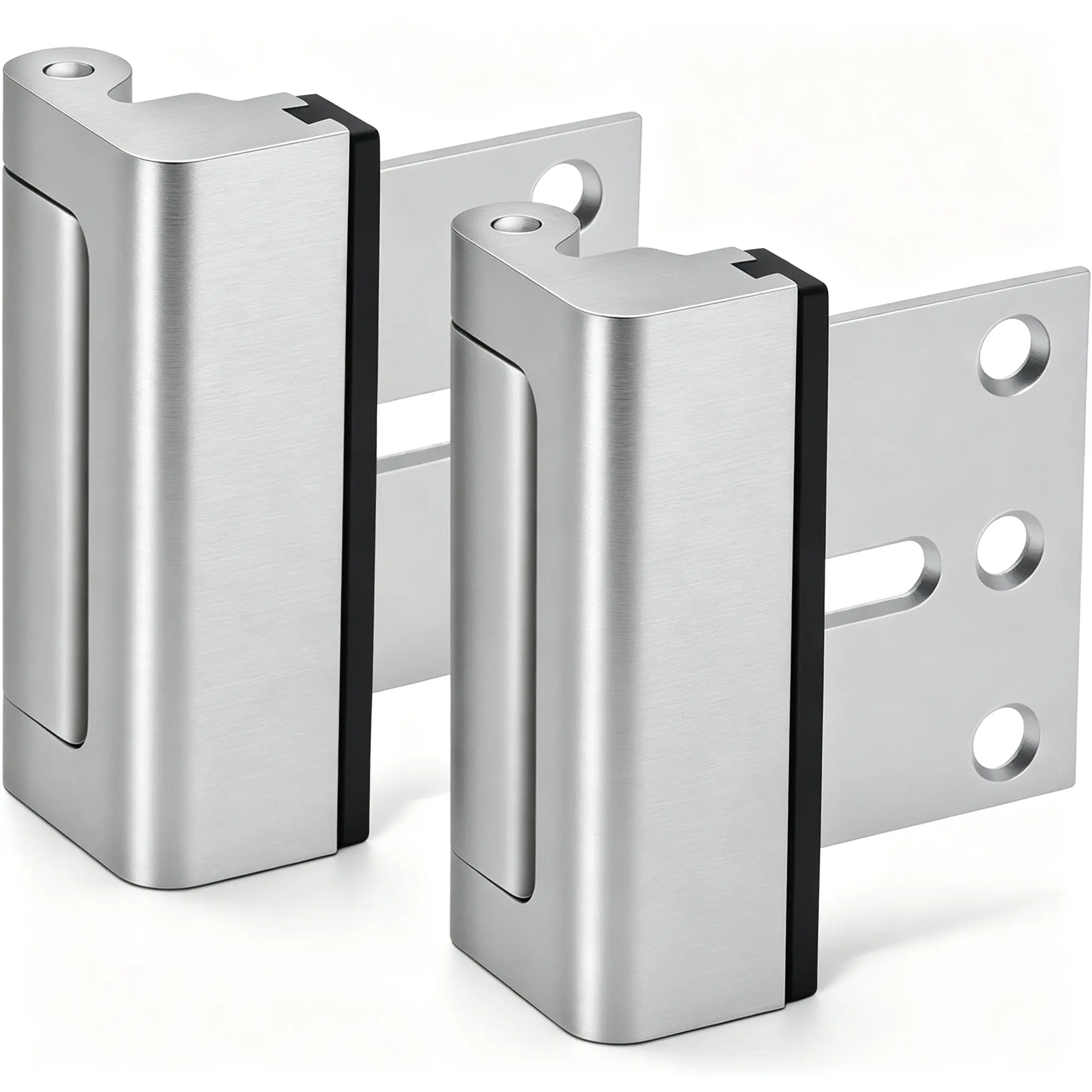 Metal Door Reinforcement Lock, 1-Pack/2-Pack Options, Upgraded Safe Door Latch Withstands 800lbs Force, Prevents Unauthorized Entry, Easy to Install for Solo Living