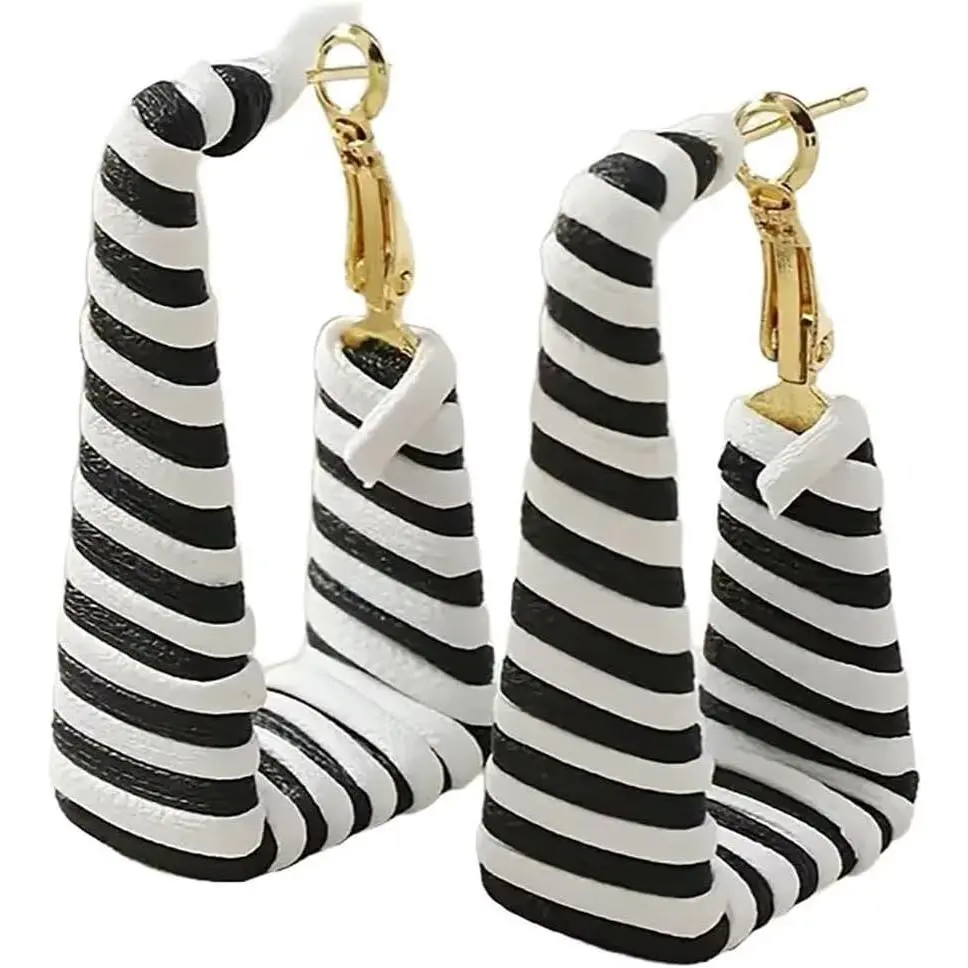 Chunky Leopard Print Camoflage Earrings for Women  Leather Camo Dangle Earrings   Cool Outfits Accessories