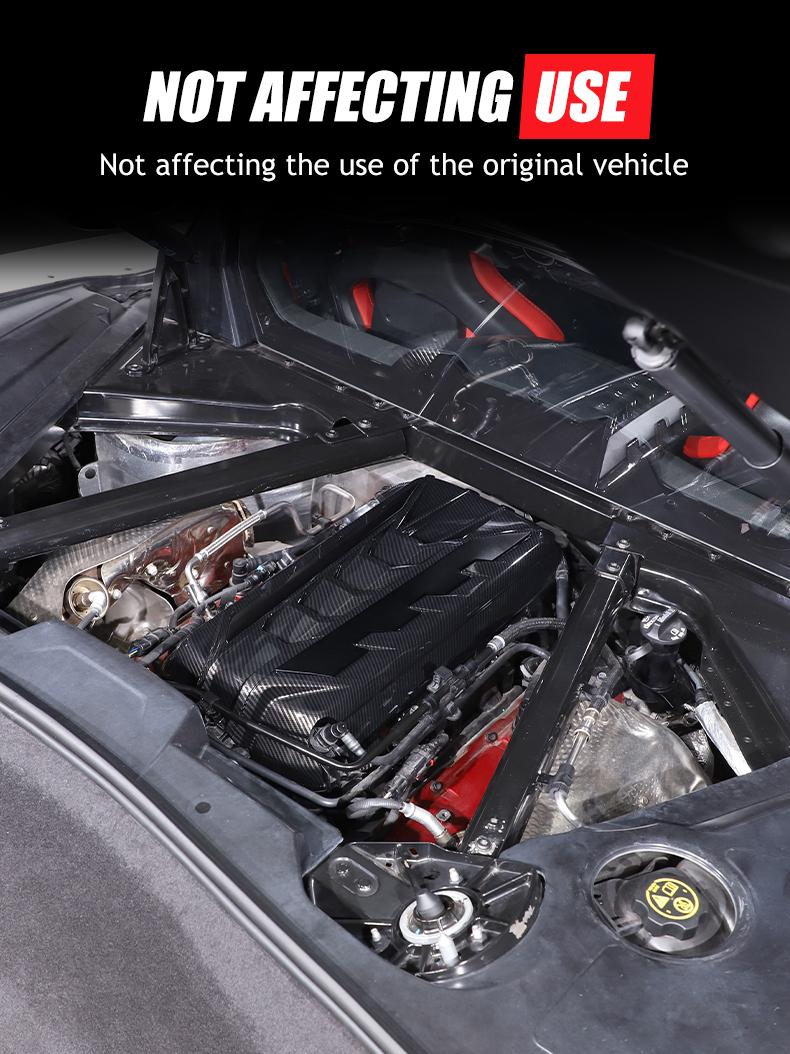 2-Piece Aluminum Alloy Black/Blue/Yellow/Red Car Hood Side Logo Decorative Stickers for 2020+ Corvette C8