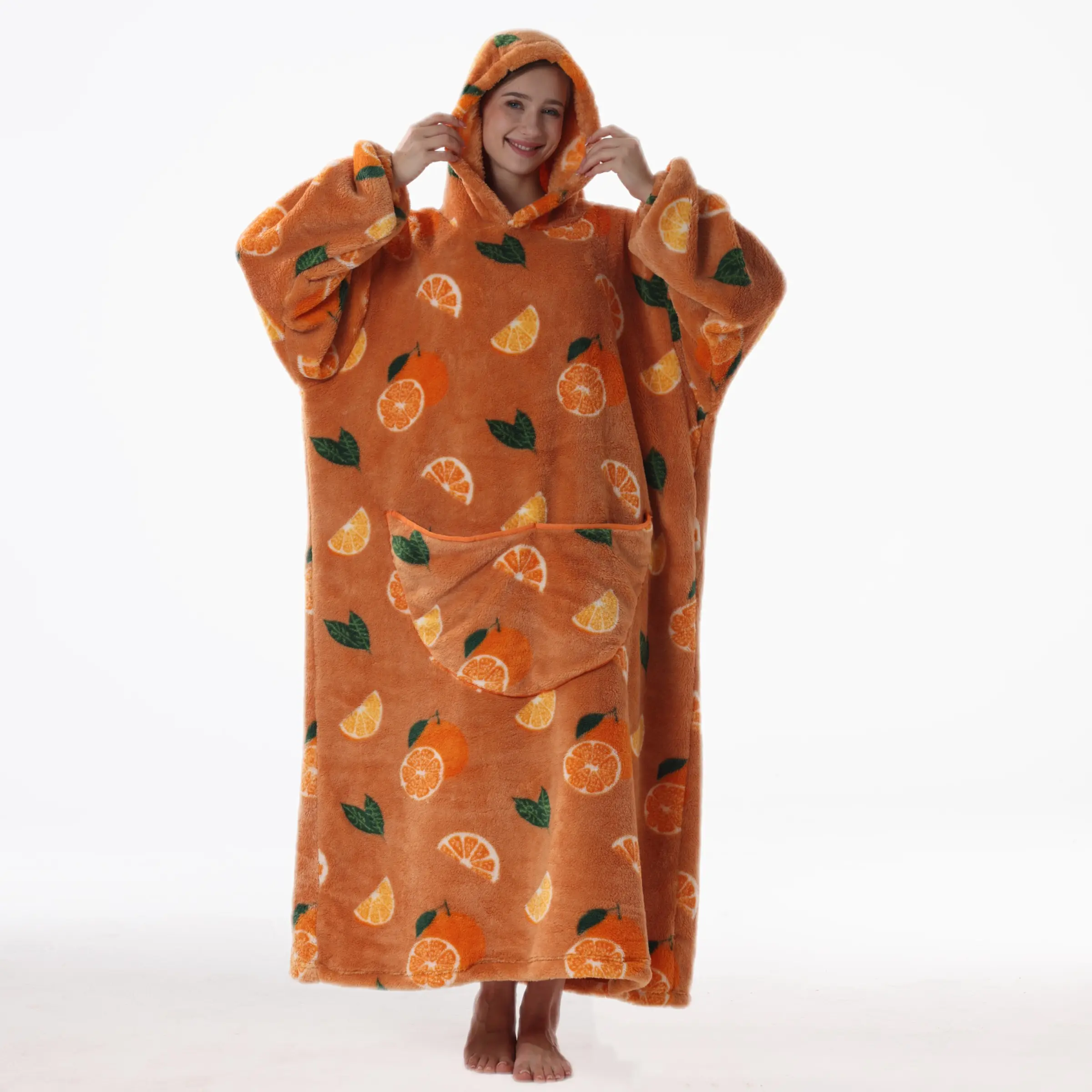 Super Soft Flannel Bathrobe, Unisex Comfortable Home Robe, with Large Pockets, Fun Print Design, Thick Fuzzy Material