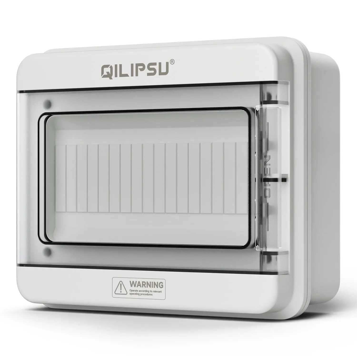 QILIPSU 9 Way DIN Rail Circuit Breaker Box UL94-V0 PC/ABS IP65 Waterproof Distribution Enclosure with Longer Bus Bars for Indoor Outdoor and Solar Use