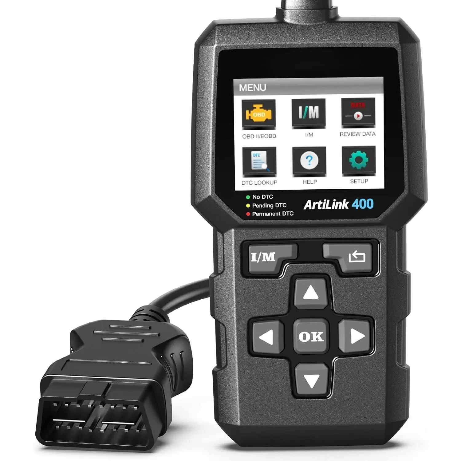 AL400 OBD2 Scanner, Check Engine Light Scan Tool, Code Reader |  Scanner with DTC Lookup, Clear Codes, Freeze Frame, -Click I/M, Diagnostic Scanner for DIYers, Full OBD2 Code Reader