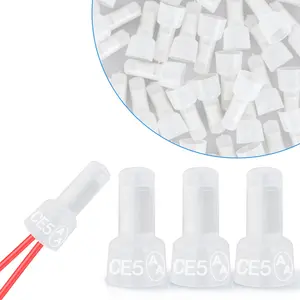 Nilight 300 Pcs CE5 Closed End Crimp Terminals, 12 to 10 Gauge Nylon Insulated Wire Caps, for Automotive Cars, Trucks, Boats, Household & Stereo Electrical Wiring Repair Tools