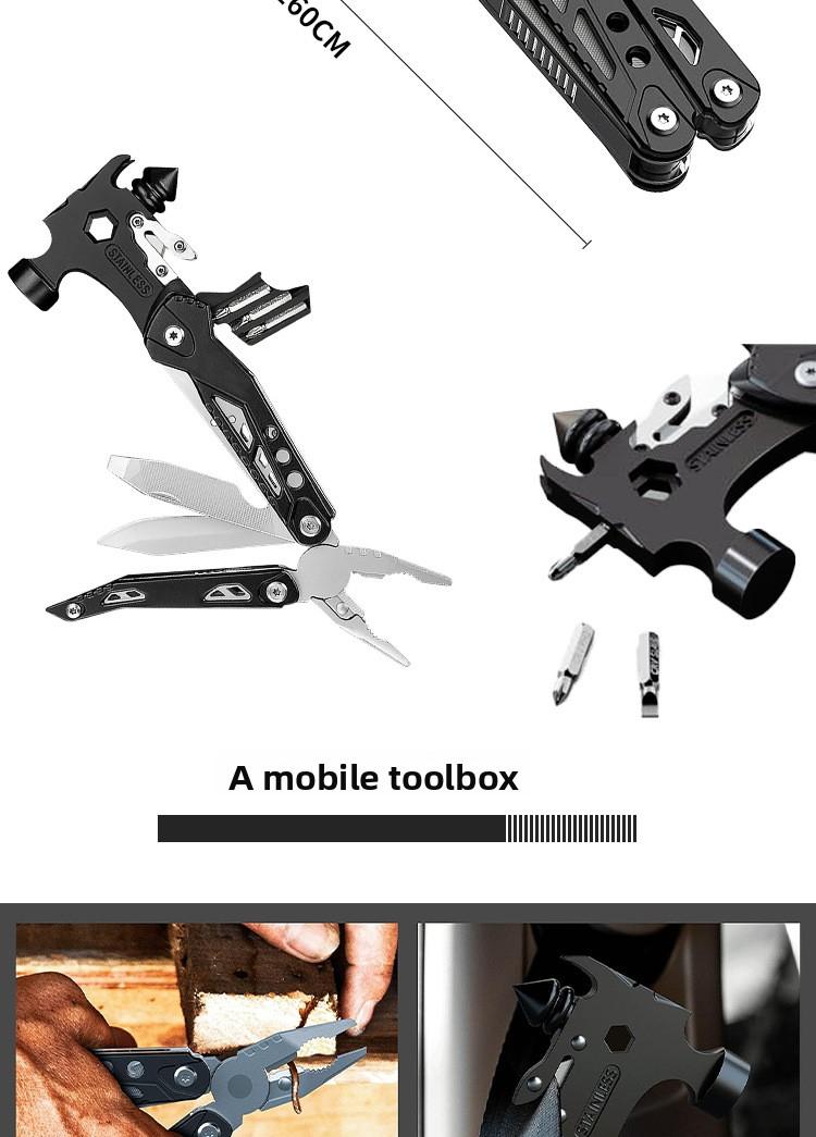 Multifunctional Emergency Escape Hammer Portable Car Window Breaker Survival Tool for Outdoor Camping Hiking Adventure Safety Gear