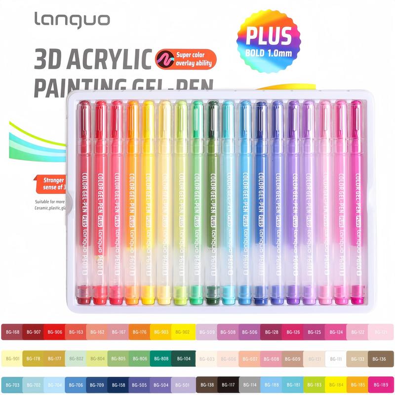 3D Acrylic Gel Pen Set, 1 Box Quick-drying 1.0mm Acrylic Gel Pen, Graffiti Painting Set, Can Take Notes, Mark, Greeting Cards, Fill in Colors, Outline, Acrylic Markers