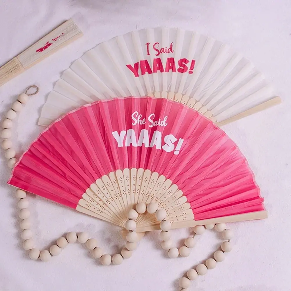 I Said YAAAS ! She Said Yaaas ! hand fan summer beach pool rustic camp hiking lake wedding engagement Bachelorette hen Party Bach weekend Girls Trip Bridal Shower Honeymoon Trip decoration bride bridesmaid Gift photo props