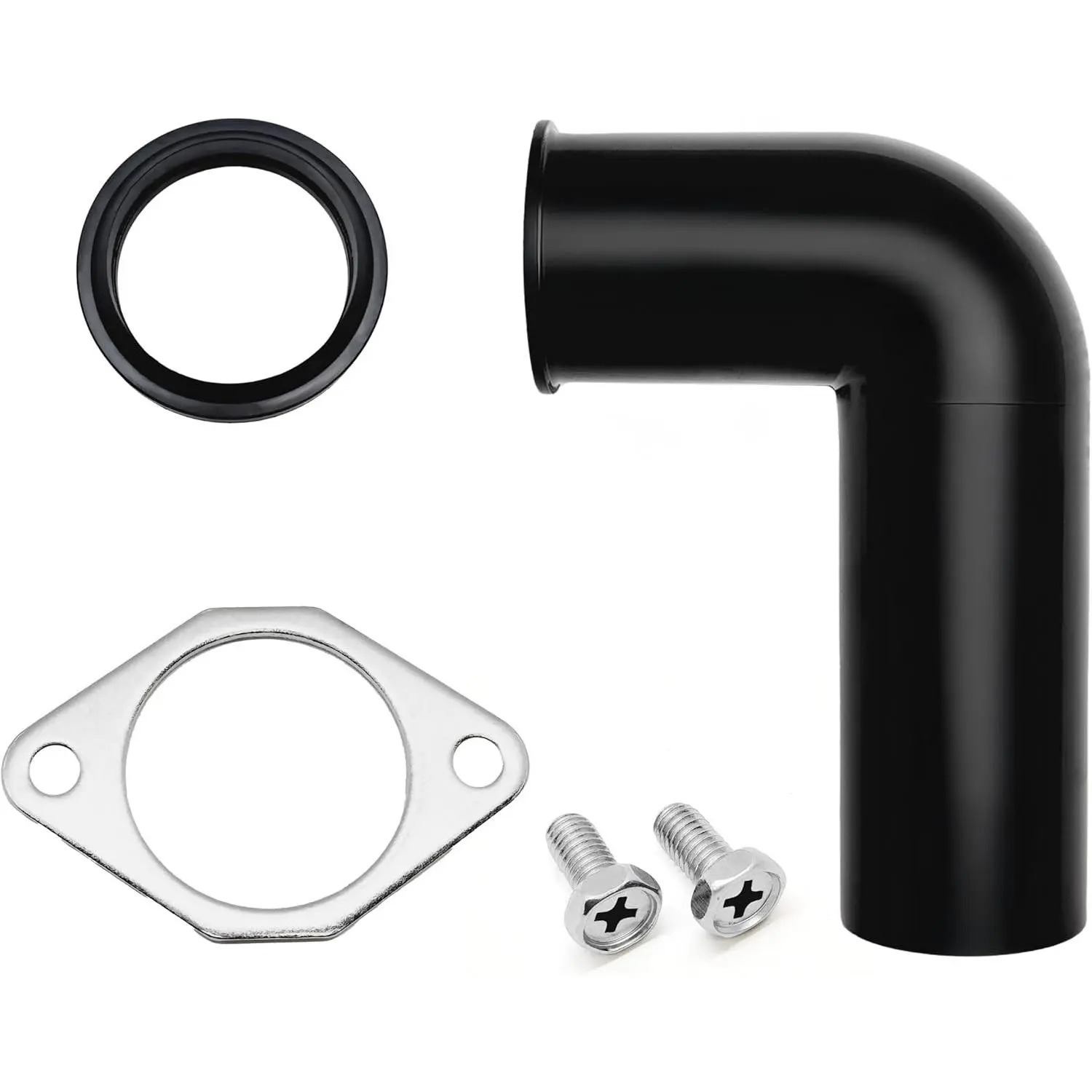 Garbage Disposal Drain Elbow Replacement Kit - Includes 1.5" Elbow, Flange, Gasket, and Two Screws