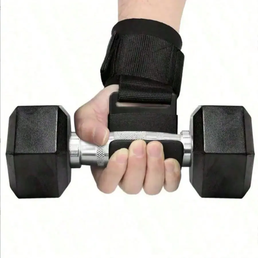 1 PCS Deadlift Grip Weightlifting Hooks with Wrist Support, suitable for pull-ups and gym strength training - both men's and women's styles feature thickened padding and high-strength wrist support - Athletic Accessory