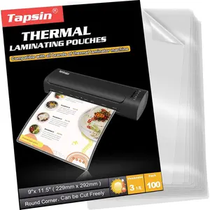 Laminating Sheets, 100 PCS 3 Mil Laminating Pouches 9 x 11.5 Thermal Laminate Sheets Holds 8.5 x 11 Inch Sheets, Universal Lamination Paper for Laminator, Photos, Files, Round Corner Letter Size