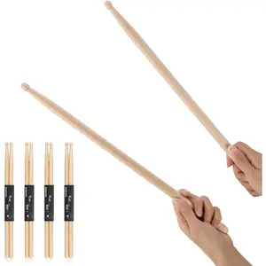 4 Pairs Drum sticks 5A Maple  Tip Drumstick for Adults  Beginners Practice