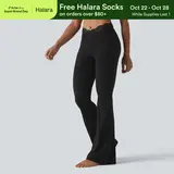 Halara UltraSculpt™ V-Shaped High Waisted Contrast Lace Yoga Flare Leggings with Pockets