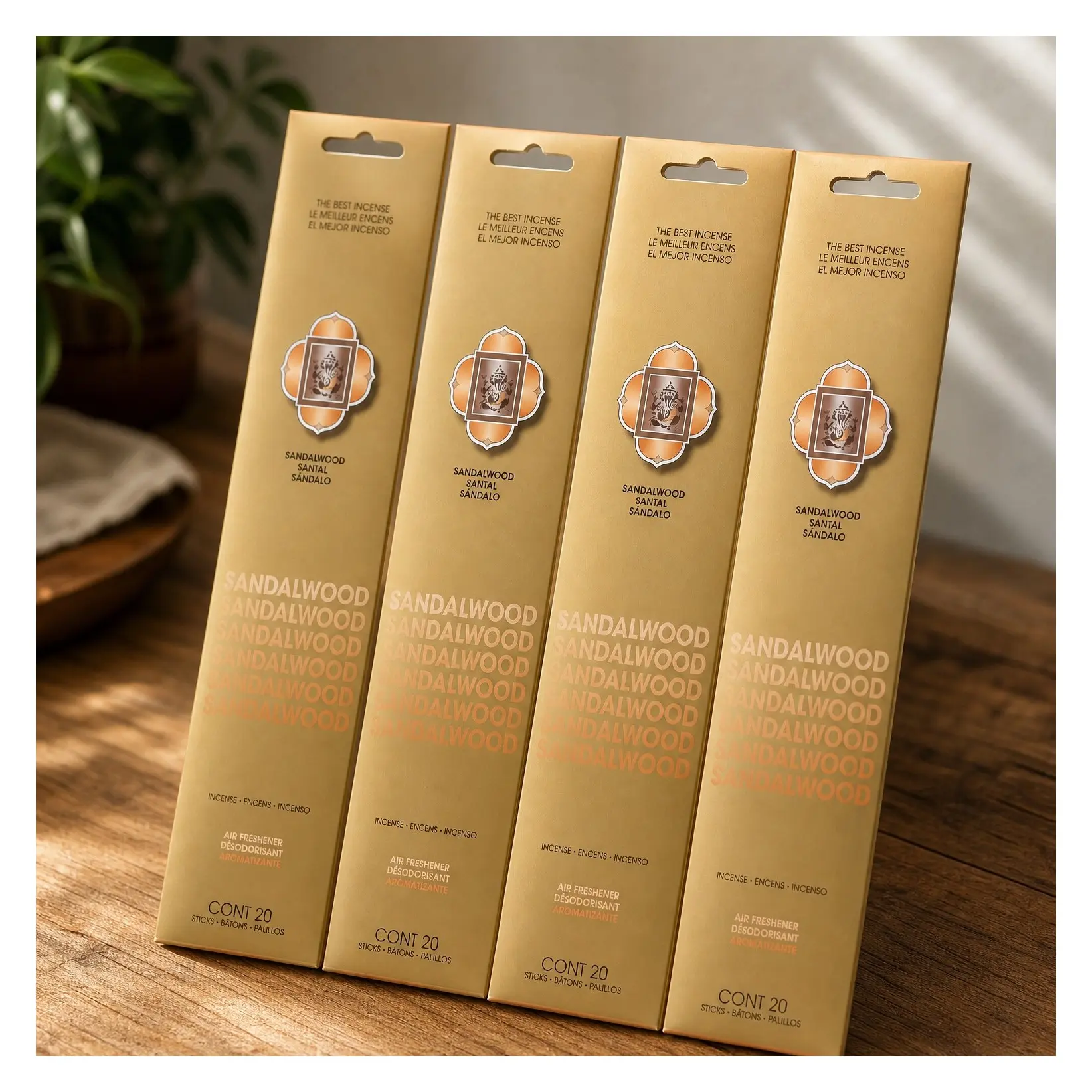 Extra Rich Sandalwood Incense Sticks - Non-Toxic 10 Inch Slow Burn Aromatic Sticks - 80 PackGift