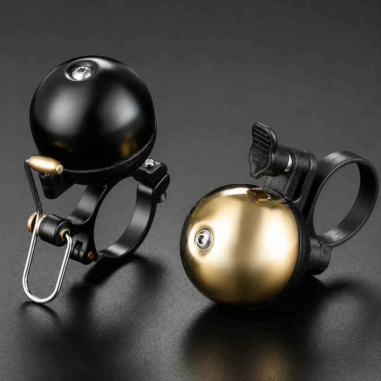 Universal Bicycle Bell with Integrated Anti-Loss Tracker Mount—Compatible with AirTag and Similar Bluetooth Finders, Weather-Resistant Aluminum Housing, Secure Quick-Release Design for Handlebars, Ideal for Commuting, Cycling, and Urban Riding