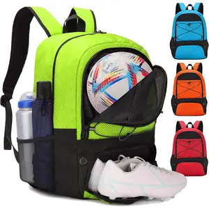 Football Bag - Football Backpack & Rucksack, suitable for football, volleyball, and basketball, equipped with a ball pocket and separate shoe compartment