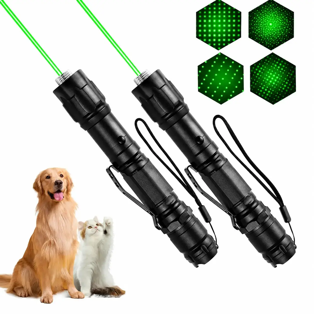 Rechargeable Green Laser Pointer Pen with Line Beam – Long-Range Handheld Light for Presentations, Stargazing, Interactive Cat Play, Camping & Hiking