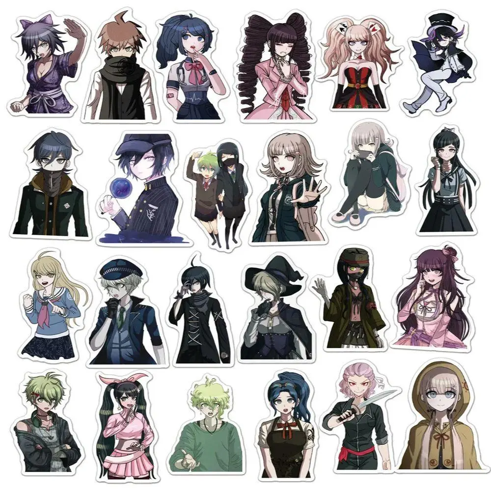50Pcs Animation Danganronpa Personalized Graffiti DIY Waterproof Sticker Refrigerator Water Cup Skateboard Decals