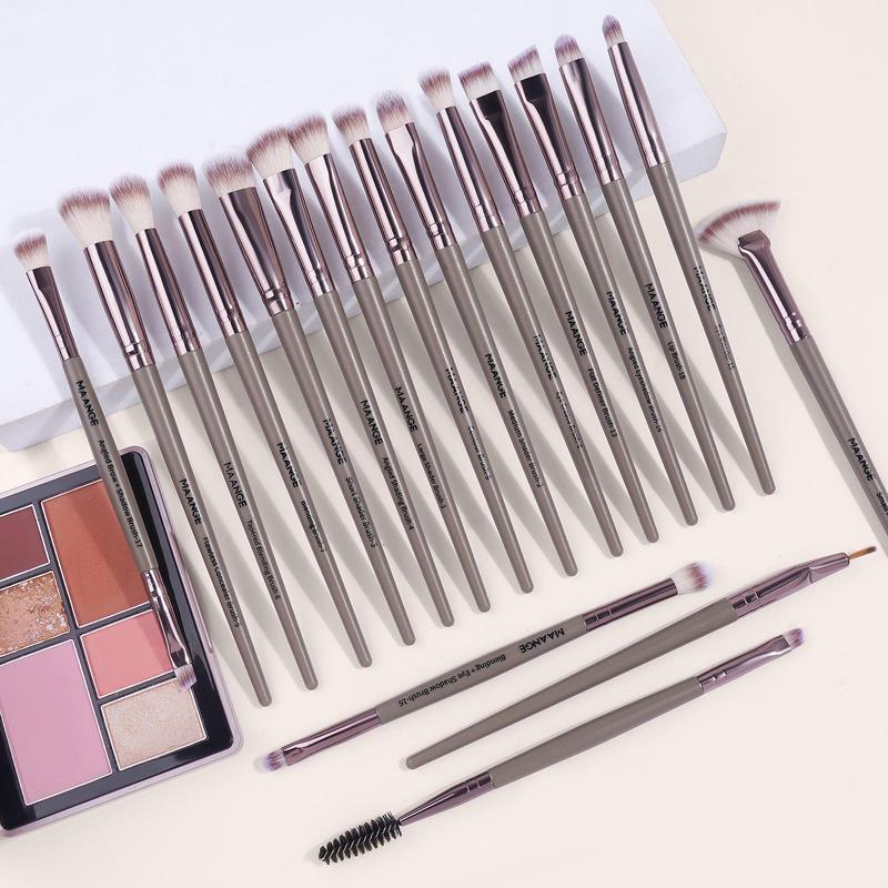 MAANGE Beauty Makeup Brush Set, 20pcs Makeup Brush with Soft Bristles & Comfortable Grip for Beginners, Professional Makeup Tools for Women, Valentine's Day Gift, Cosmetic Brush Set