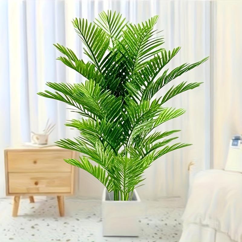 2pcs Large Lifelike Tropical Palm Artificial Plants - Vibrant Green Leaves, Suitable for Indoor/Outdoor Decor, Garden, Patio, Poolside, Christmas, Thanksgiving, Father's Day, Holiday Decoration, Ornamental Foliage without Pot, Best for Christmas, Perfect