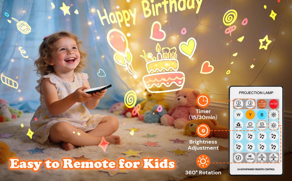 Rocket Projector Night Light for Kids with Bluetooth Speaker, Rechargeable Star & Galaxy Projector, 360 Rotating Space Light with 8 Films, 4 Colors, Timer & Remote Control