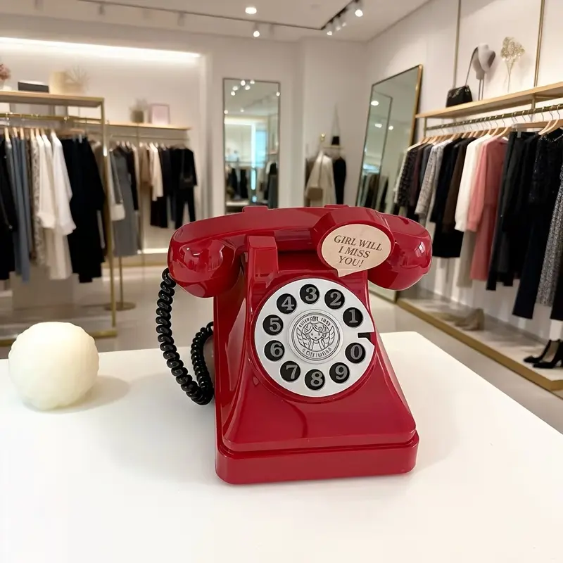 1 piece of retro-style money-saving jar with rotating dial phone decoration item. It is a decorative piece for home and office desks. Suitable for decoration in living rooms, bedrooms, cafes, clothing stores, handicraft stores, etc.