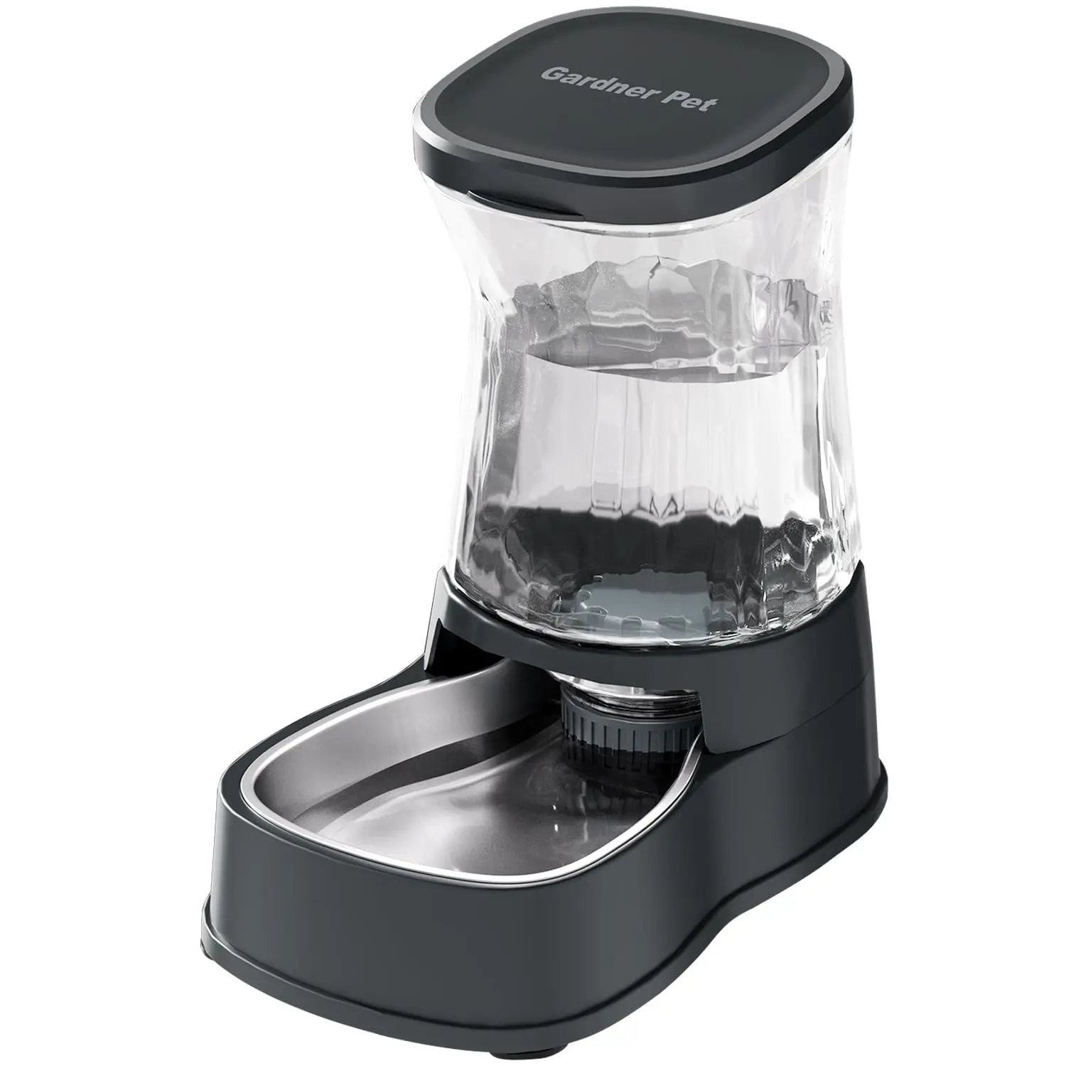 Gardner Pet Automatic Dog Water Dispenser Gravity Stainless Steel Water Waterer Feeder, 100% BPA-Free Large Capacity Water Feeding Bowls for Medium & Large-Sized Dogs Cats Other Pets -(1 Gallon)