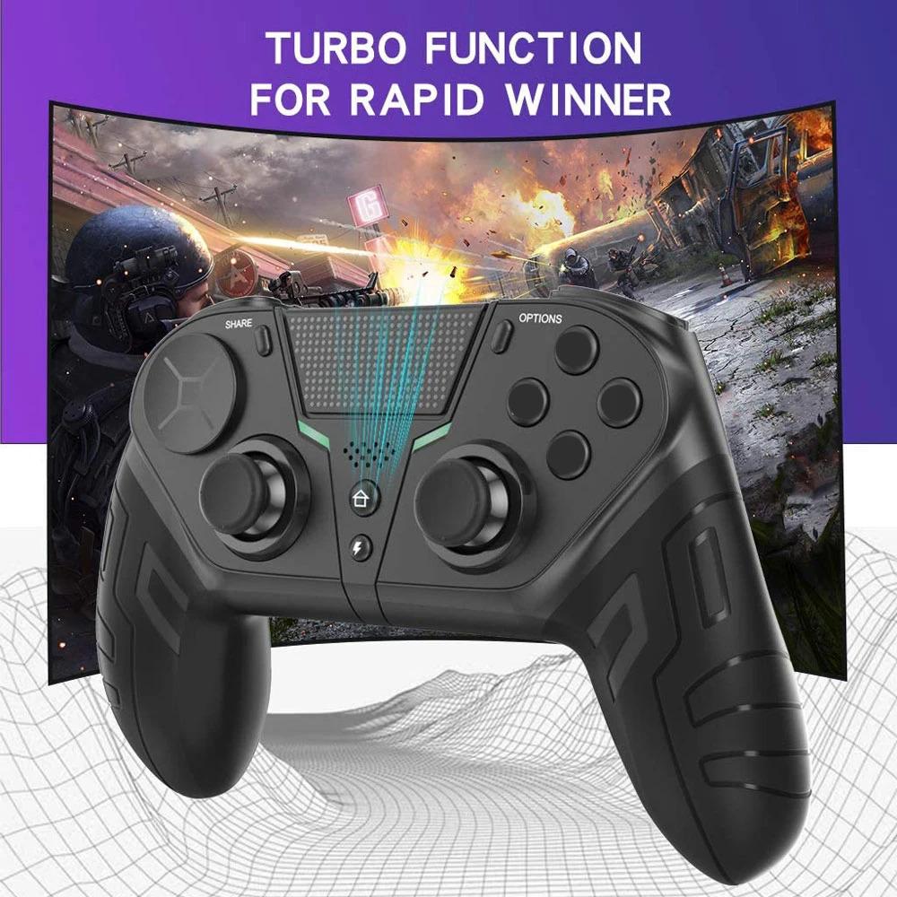 Wireless Pro Controller for PS4 PS3 PC Android TV Bluetooth Gamepad with Dual Vibration Ergonomic Design Rechargeable Lithium Battery