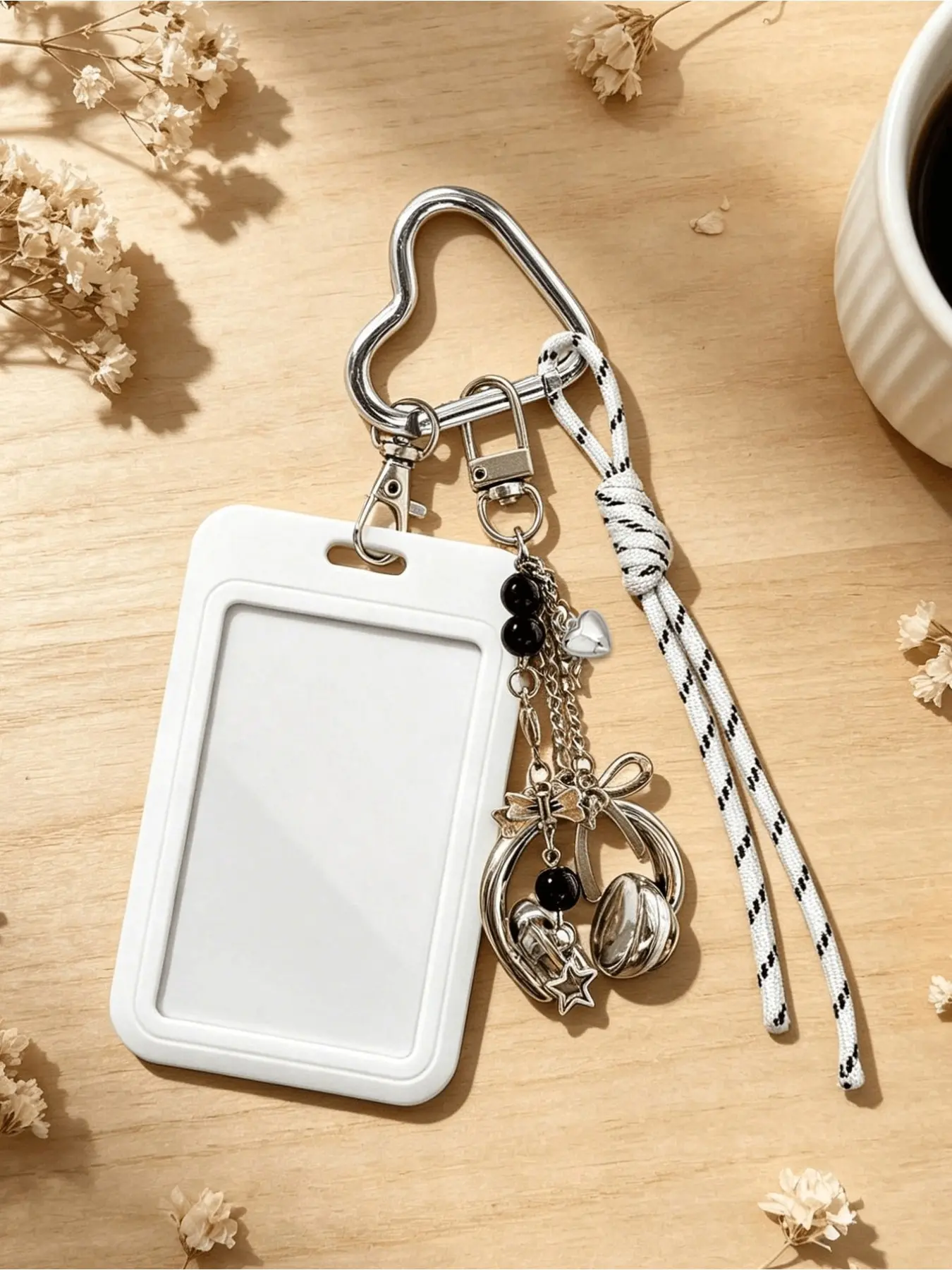 Y2K Style Card Holder Keychain with Lanyard and Earphone Clip, Personalized ID Wallet, Campus Card Case, Credit Card Holder, Mini Bag Trend