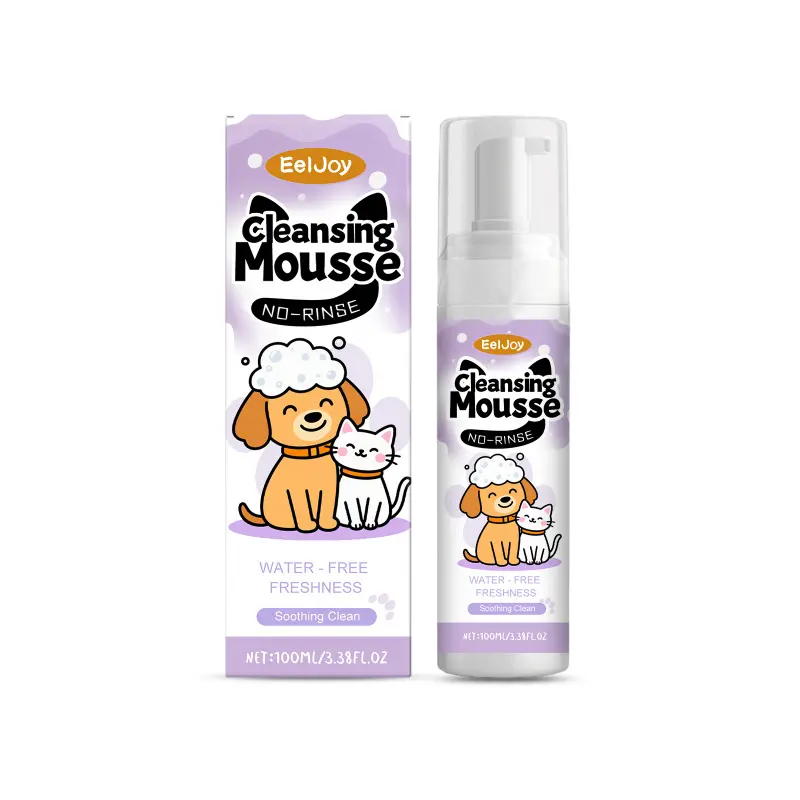 No-Rinse Pet Cleansing Mousse with Cocamidopropyl Betaine – Convenient Travel & Daily Home Use Waterless Bath Cleaner, Gentle Facial Foam, Odor Control Formula for Dogs & Cats (Ragdoll, Border Collie Friendly)