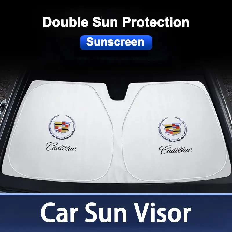 Car Windshield Sun Shade Cover Visor, UV Protection Shield for Cadillac Models, Essential Car Accessories for Comfort and Style, Car Sunshades for Windshield