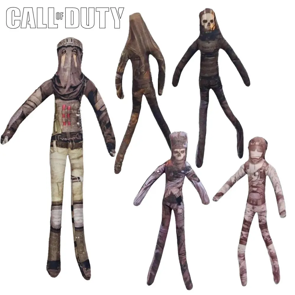 Game Ghost Sebastian Krueger Cosplay Plush Stuffed Cotton Doll Slender Twistable Shape Abstract Model Decoration